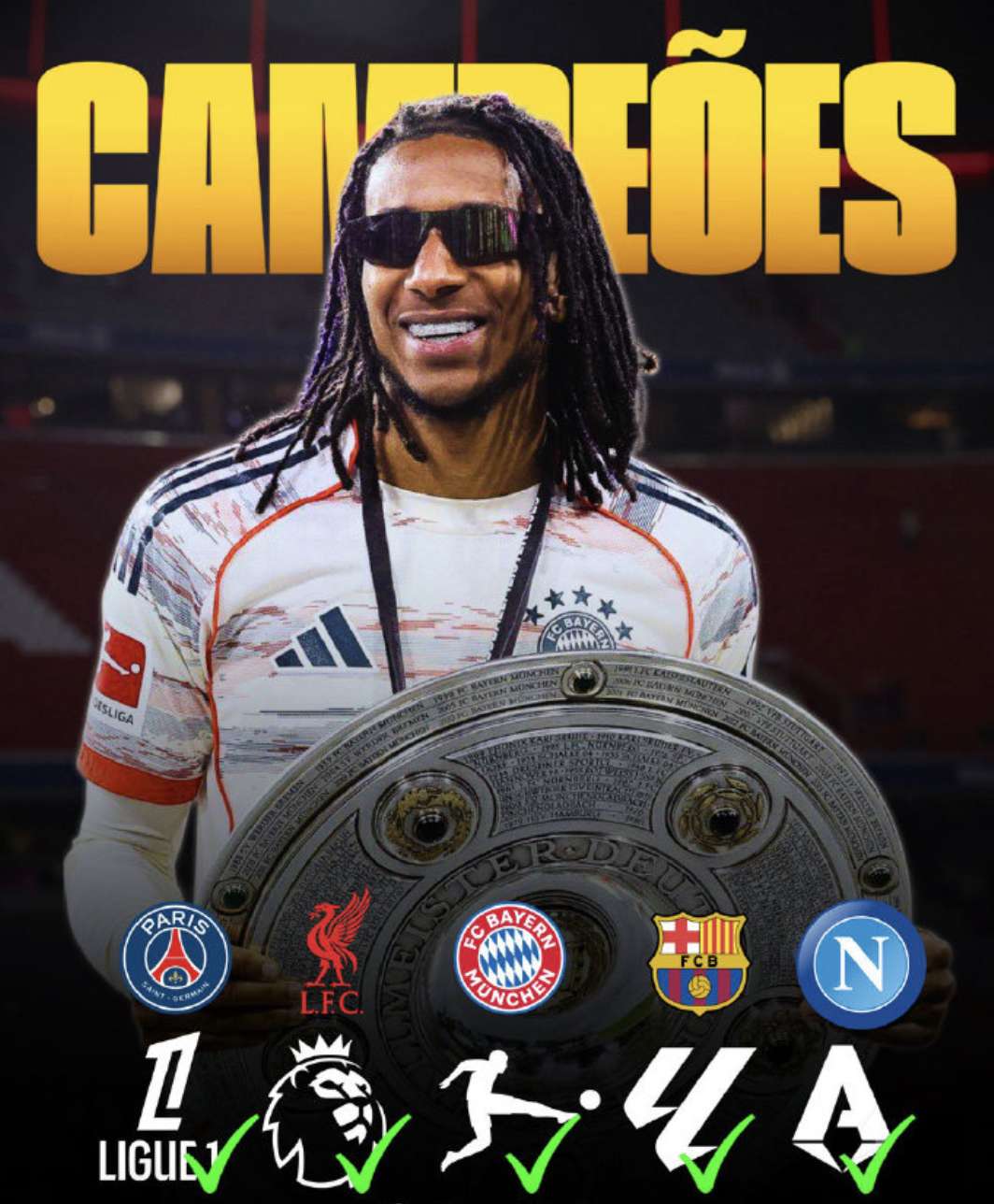 五大联赛豪门冠军数量谁最多？拜仁队史84冠，有