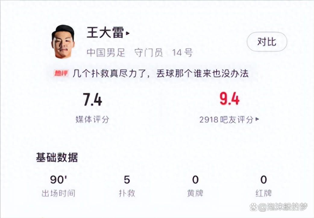 王大雷：20年的国家队生涯一直没有成功过的简单介绍  第2张