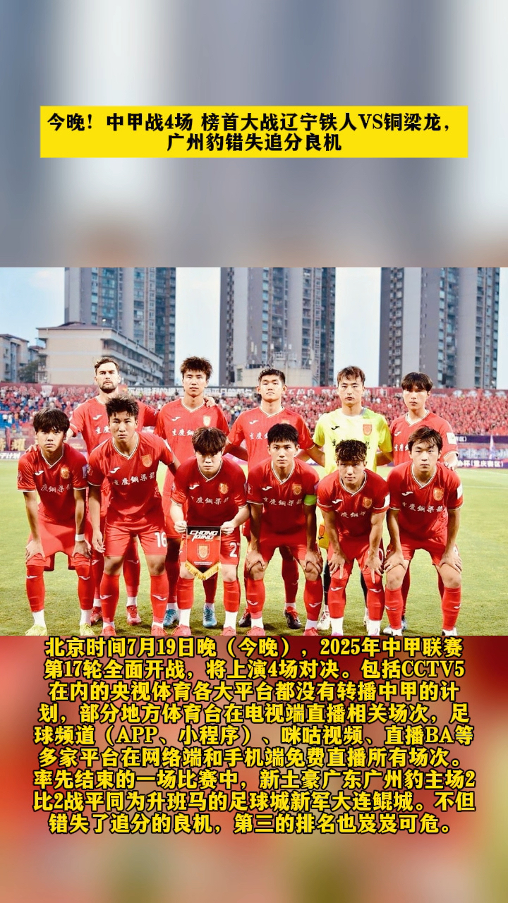 中甲联赛总结！四队成功，三队遗憾！铜梁龙和广州豹表现突出的简单介绍  第2张