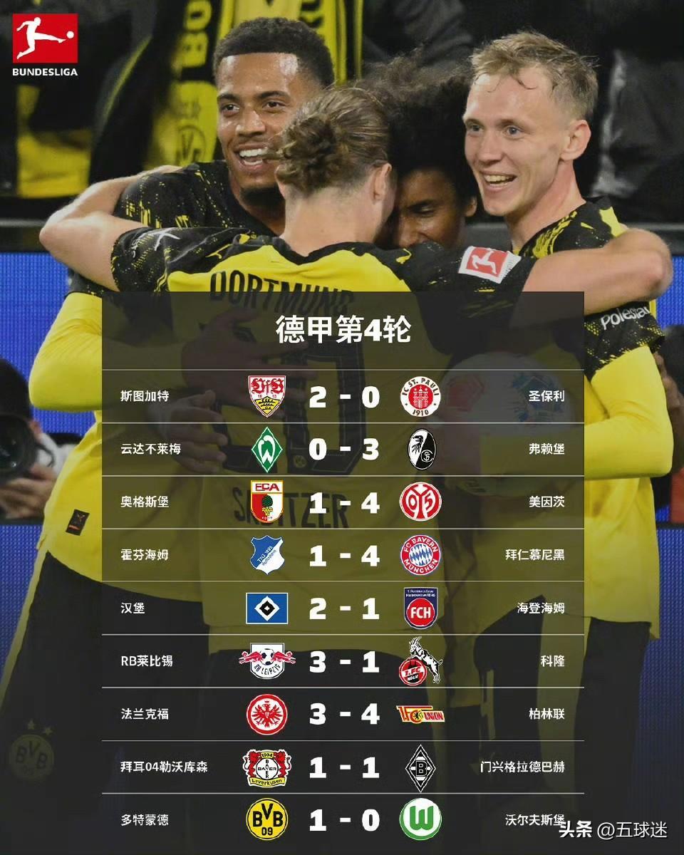 包含德甲最新积分榜战报：法兰克福惨败，勒沃库森遭绝平，多特紧追拜仁的词条
