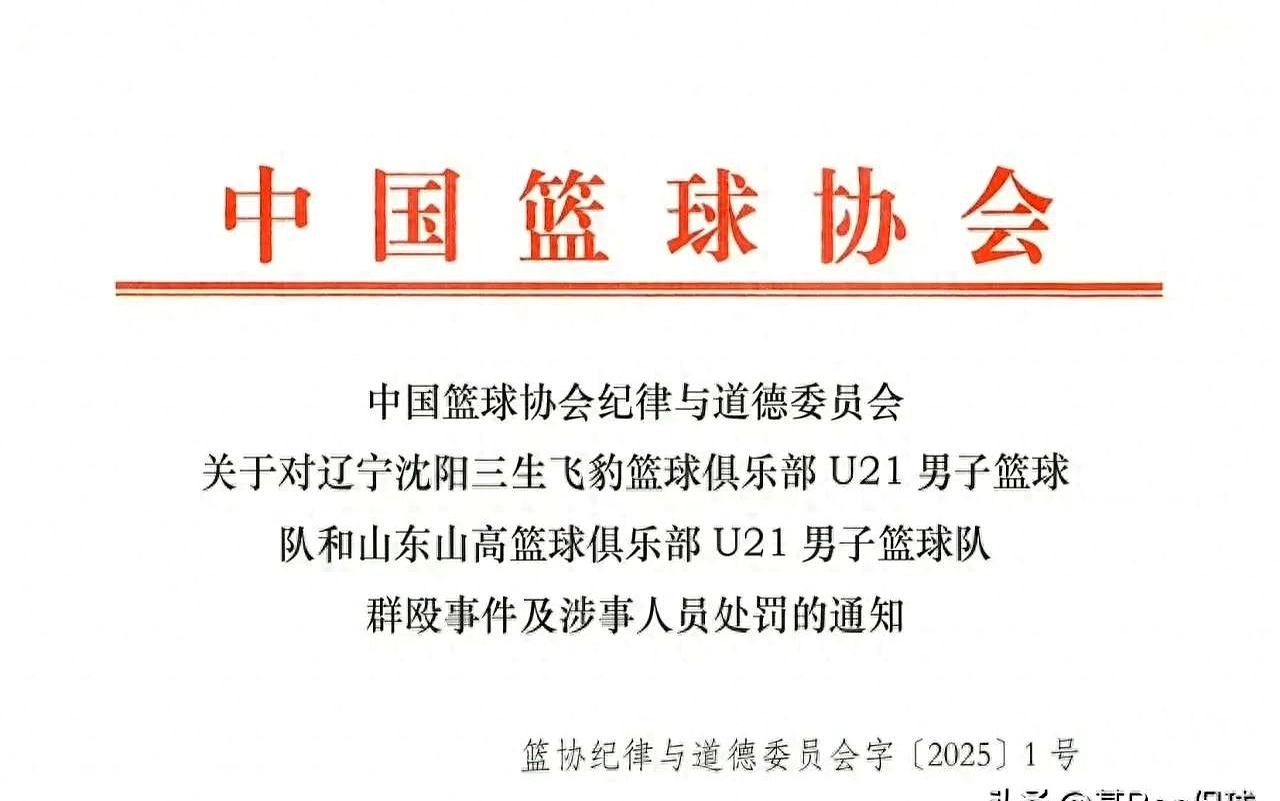 辽宁山东U21处罚结果:4人被停赛三年取消两队比赛资格的简单介绍