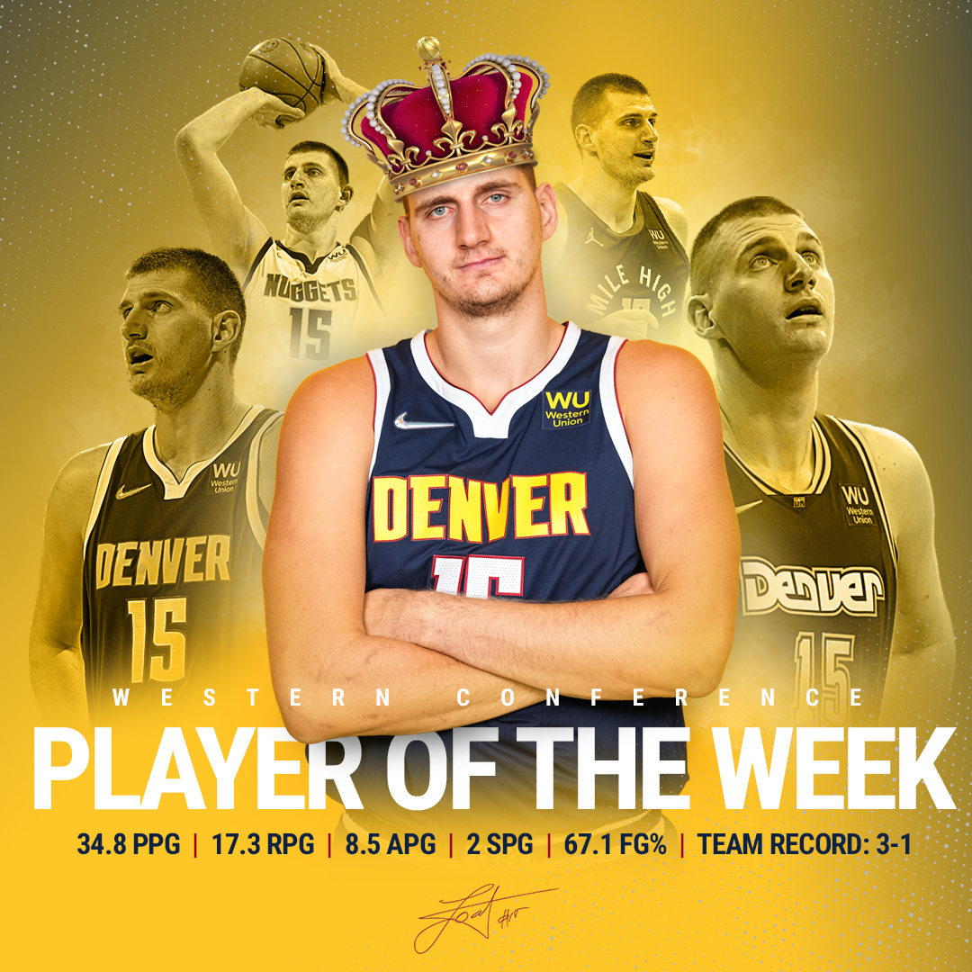 布朗伦纳德当选上周最佳球员杜兰特约基奇获提名